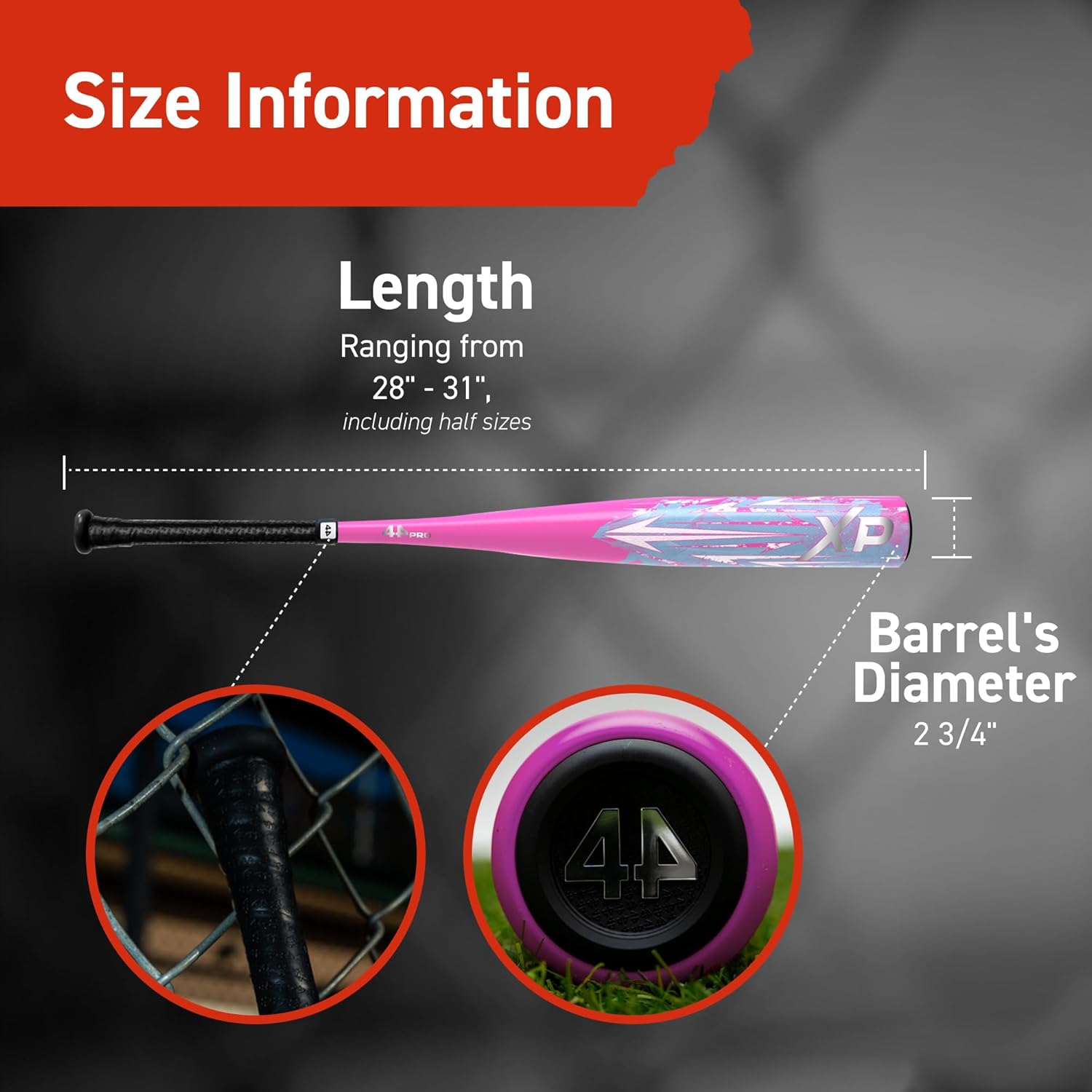 Limited Edition XP USSSA 1.15 BPF Baseball Bat, Balanced Baseball Bat for Most Youth Baseball Leagues, Lightweight & Durable Standard Taper Handle, Drop -10, 2 3/4" Big Barrel Diameter