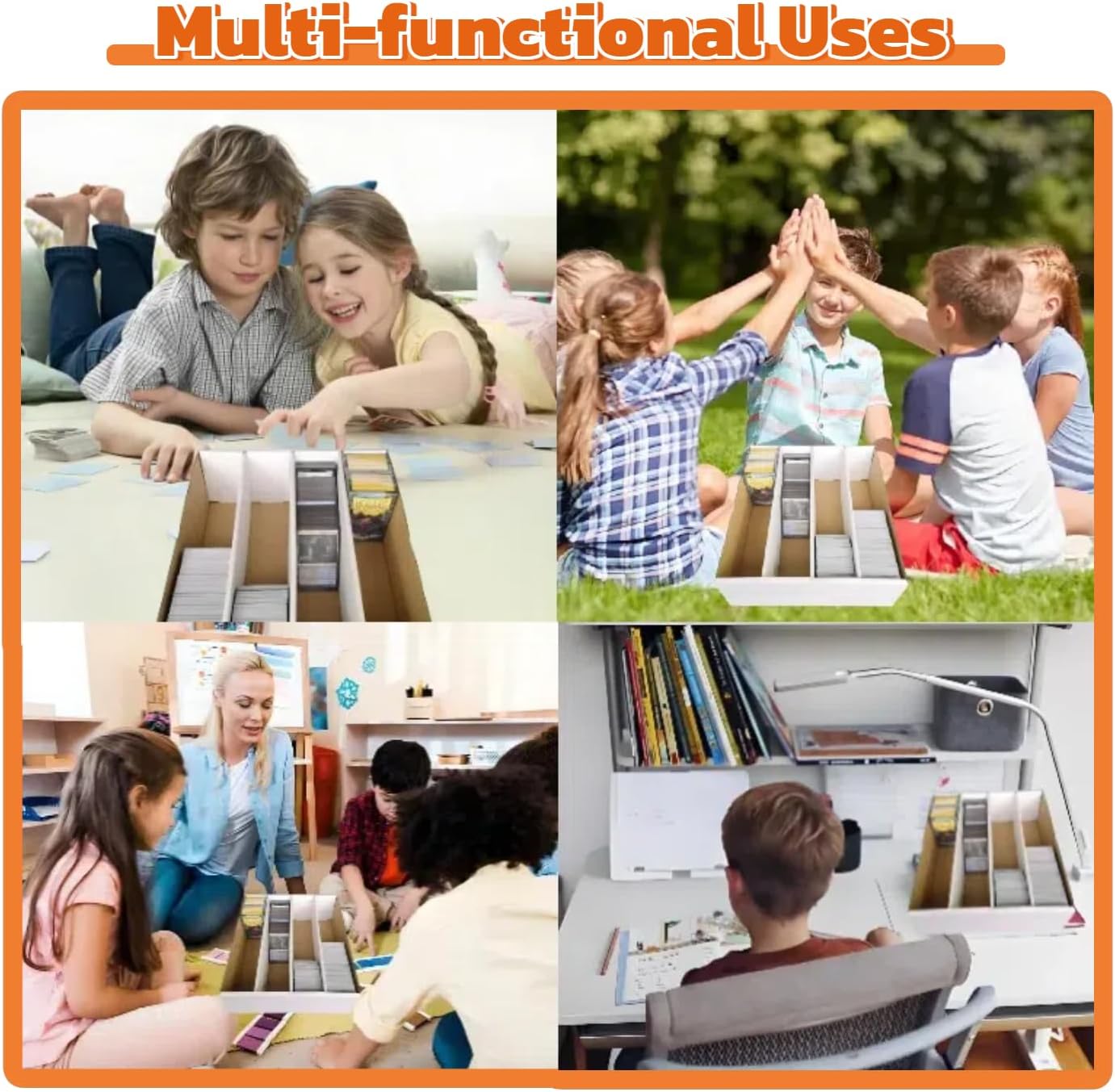 8 Pack Cardboard Card Storage Box 3120 Count Bulk Card Storage White Sports Card Boxes (8)