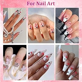 Belleboost Flat Back Pearls Kits 1 Box of Flatback Black Half Round Pearls with Pickup Pencil and Tweezer for Home DIY and Professional Nail Art, Face Makeup and Craft