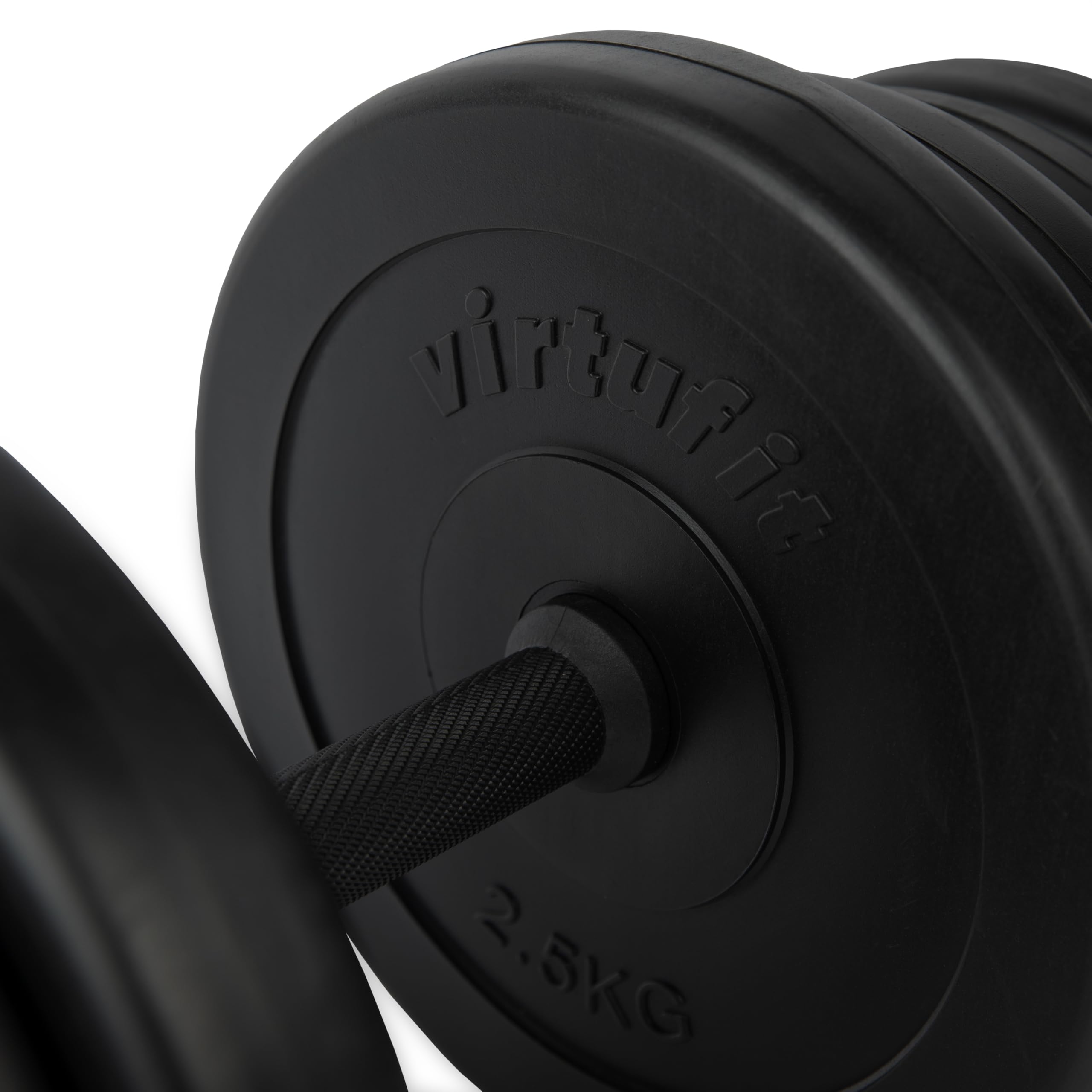 VirtuFit Juego de mancuernas ajustables – Mancuernas cortas para entrenamiento de fuerza, culturismo – 2 en 1 – 30 kg – Vinilo