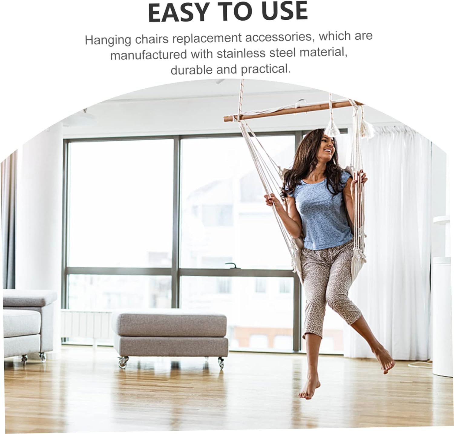 2sets Heavy Duty Swing Hook Kit Spring Carabiner for Hammocks Hanging Chairs and Fitness Equipment Easy Installation for Outdoor Use