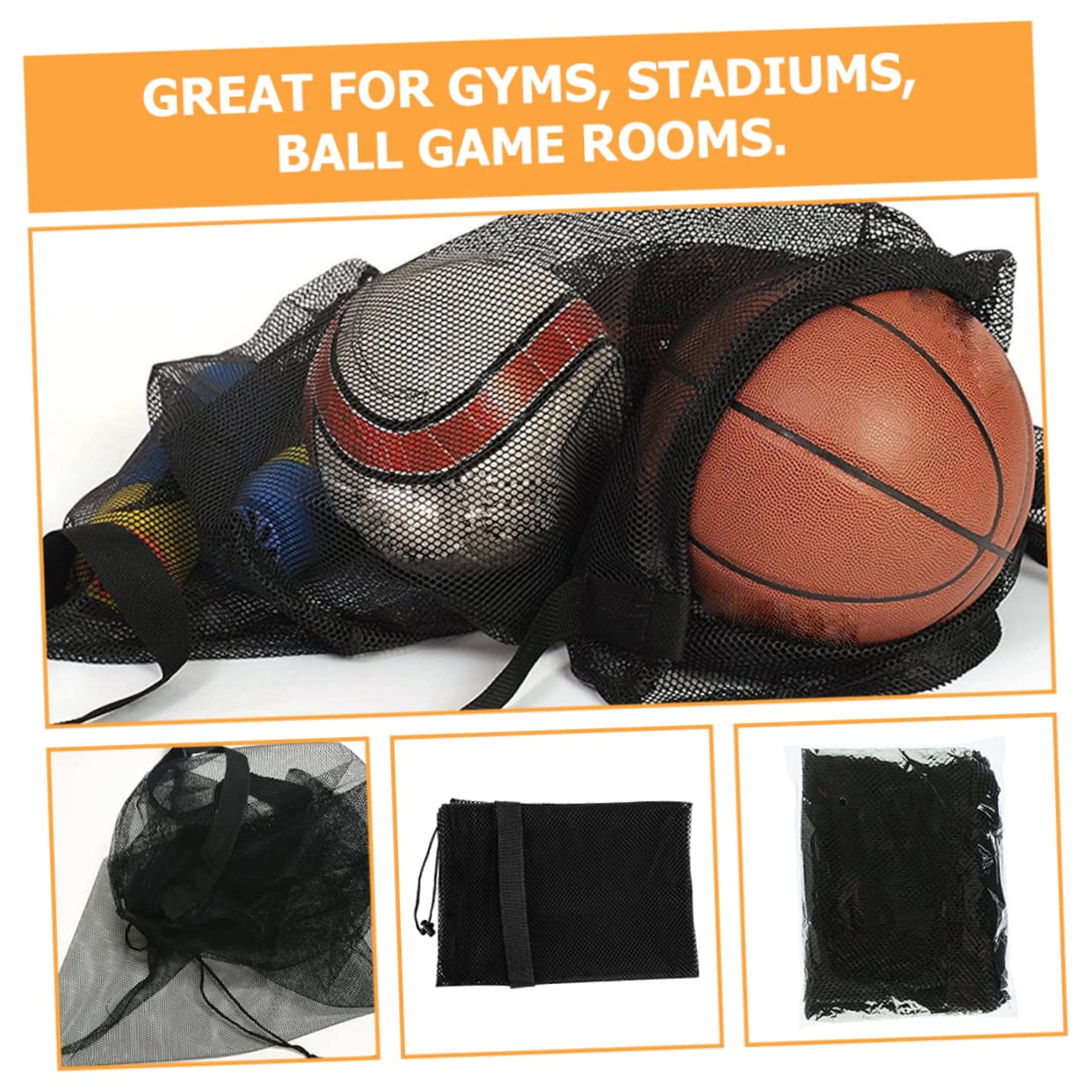 Toddmomy Bolsa de Malla para Deportivas Gym Bag Bolsas de Deporte Bolsa de Deporte de Malla Bolsa de Filtro de de Estanque Bolsas de Bolas de Malla Bolsa de Pelota