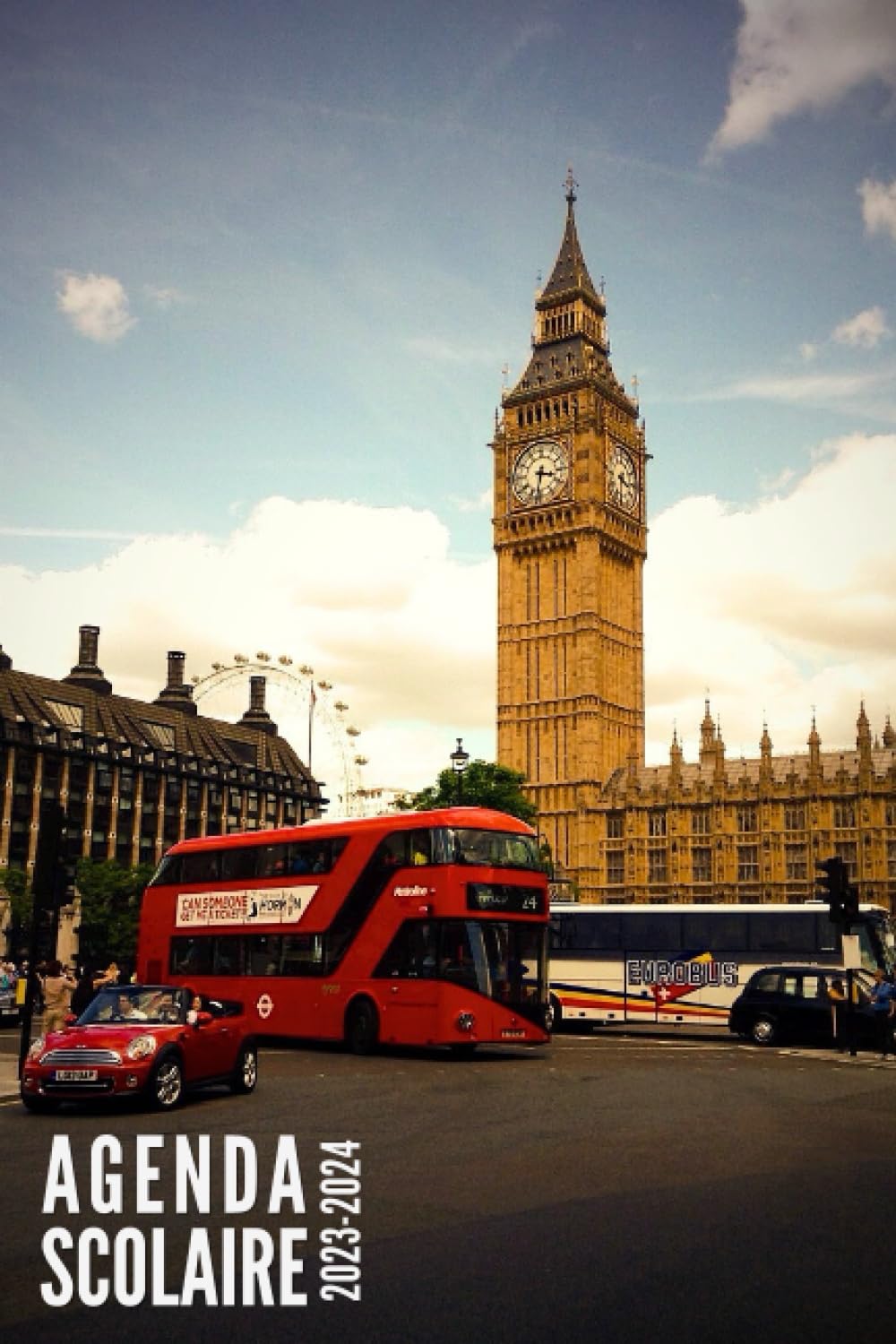 Agenda scolaire 2023-2024 Londres semainier pour élève et étudiant