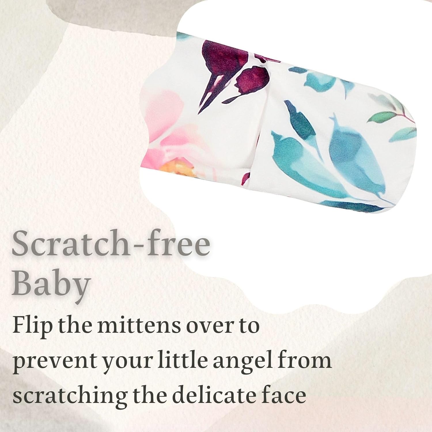 Newborn Baby Sleeper Gown - Knotted Nightgown Coming Home Outfits for Baby Girl - 2-Piece Set With Hat - Image 3