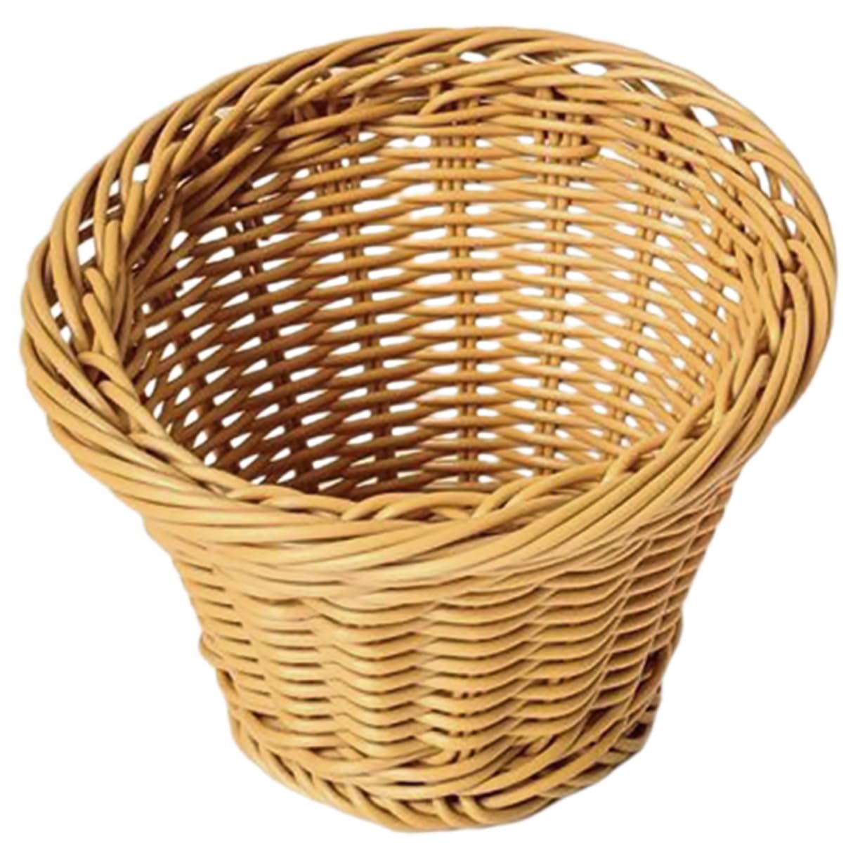 SOLUSTRE Woven Rattan Storage Basket Multi Functional Organizer for Home Kitchen and Picnic Handmade Vegetable and Fruit Holder Decorative Display Basket for All Occasions