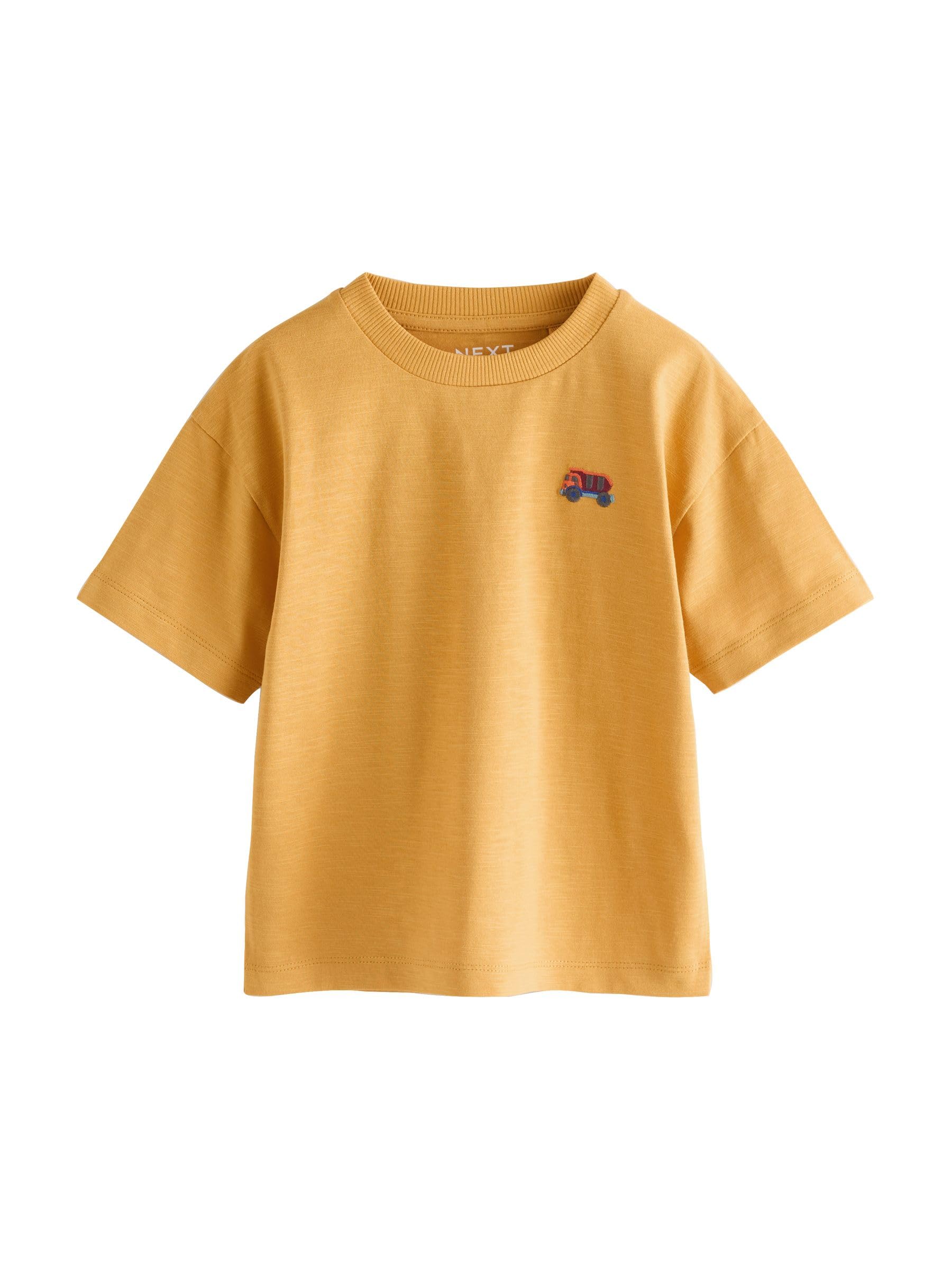 NEXT Garçon T-Shirt à Manches Courtes, Lot de 5 | Coupe standard, 100 % coton