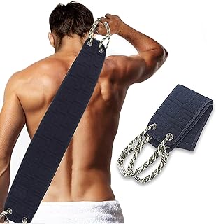 Black Shower Back Scrubber, Back Scrubber Back Scrub Back Exfoliator, Back Washer for Shower,Bath Wash Cloth Washcloth to Body Cleaning and Massage