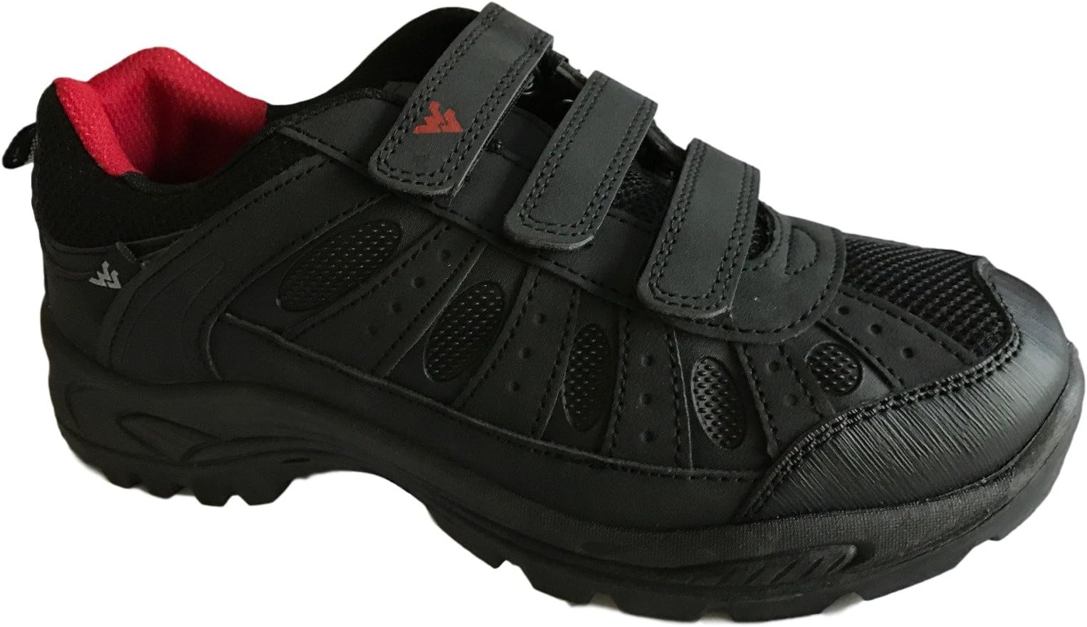 Mens Coniston Hiking Walking Shoes Trainers Velcro Fastening Size 7-12 (11 UK, Black)