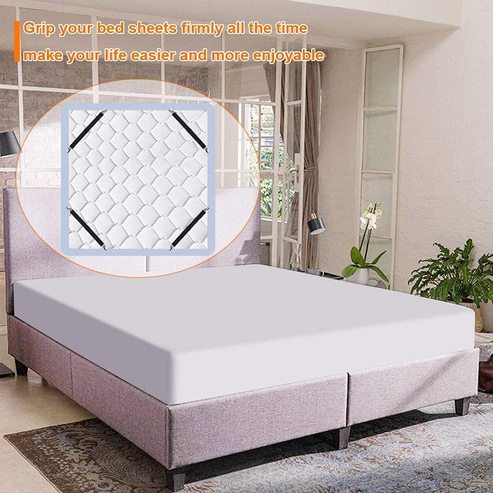 WOXXIY Elastic Bed Sheet Holder – Mattress Corner Grippers & Straps For King, Queen & All Sizes