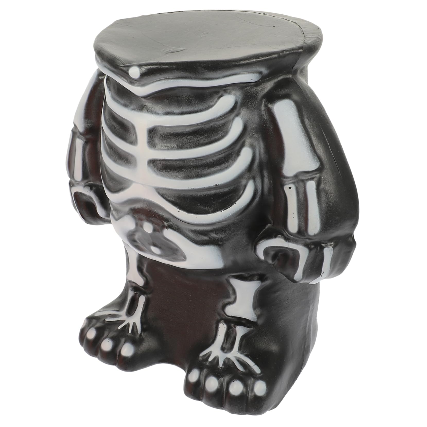 Socle D'exposition en Plastique Halloween Squelette Noir Décoratif Compact