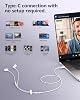 USB C Wired Headphones for iPhone 17 16 15 Pro Max Plus Air USBC Wired Earphones with Mic & Volume Control In-Ear Earphones Wired Earphones Stereo for Samsung S25 A17 Pixel 10, Moto, Apple Wired