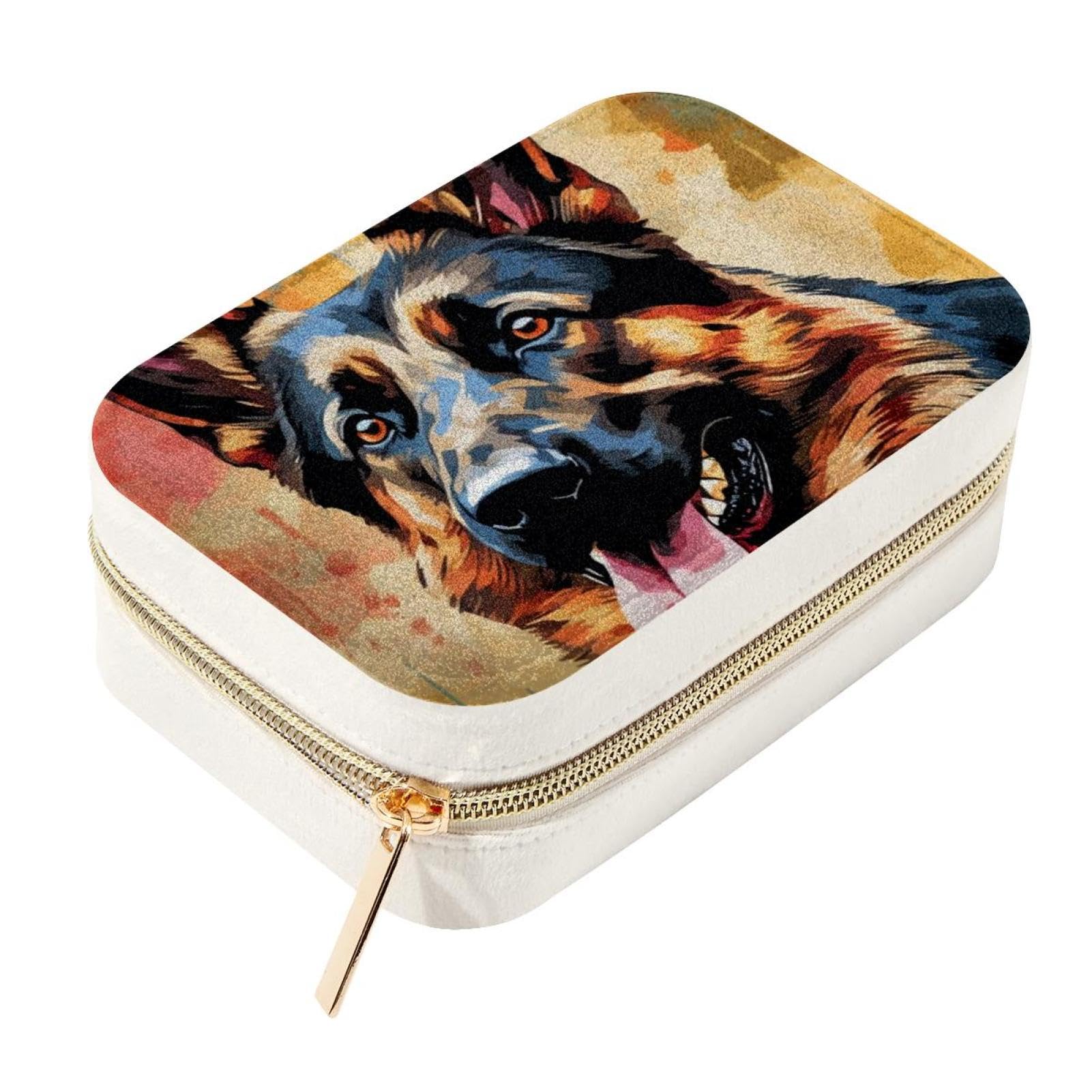 Boîte à bijoux spacieuse Collie pour ranger boucles d'oreilles sans nœuds