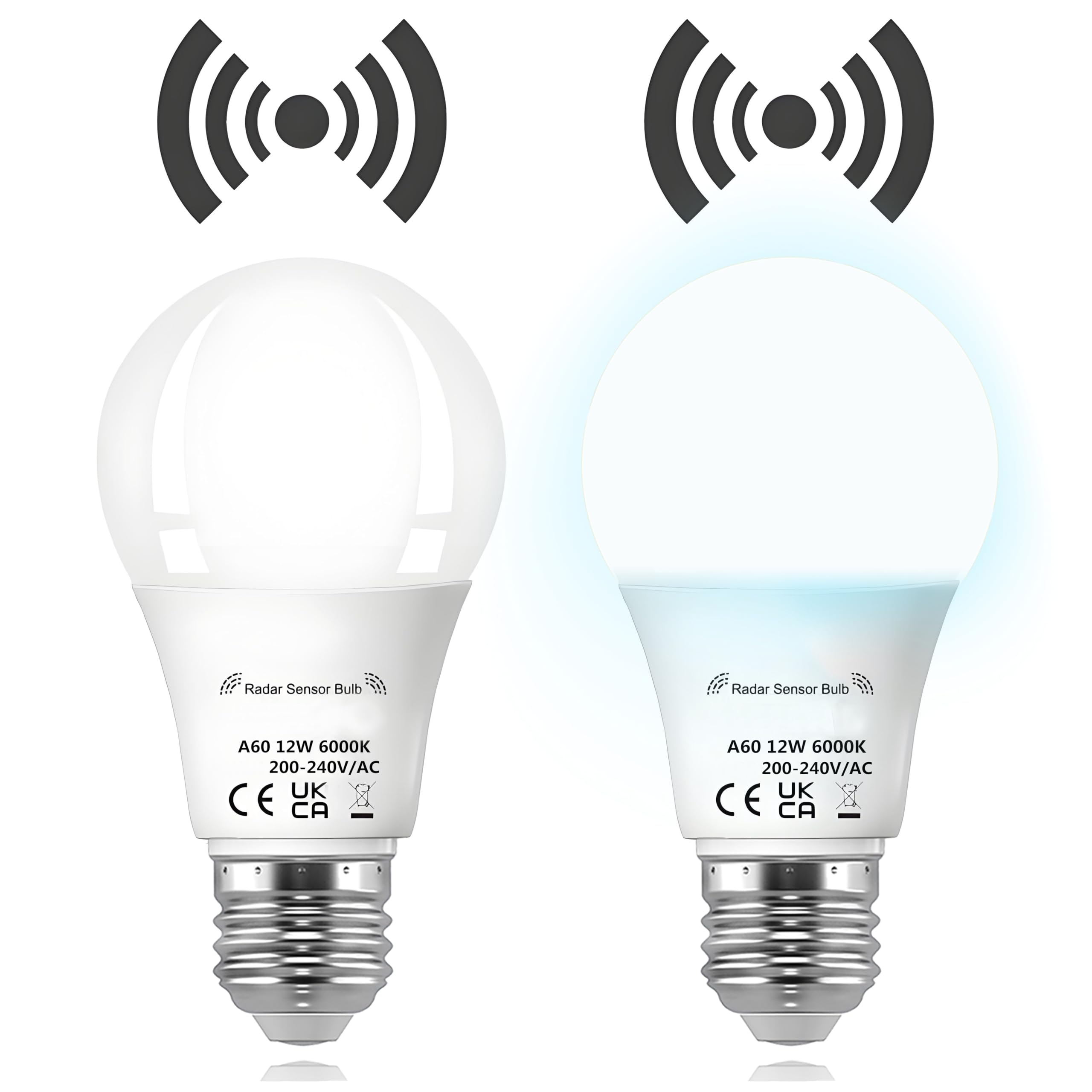 Vanpus Dusk to Dawn Light Bulbs,Motion Sensor Light Bulb, Auto On/Off Radar Sensing Bulb, E27 LED Light Bulb