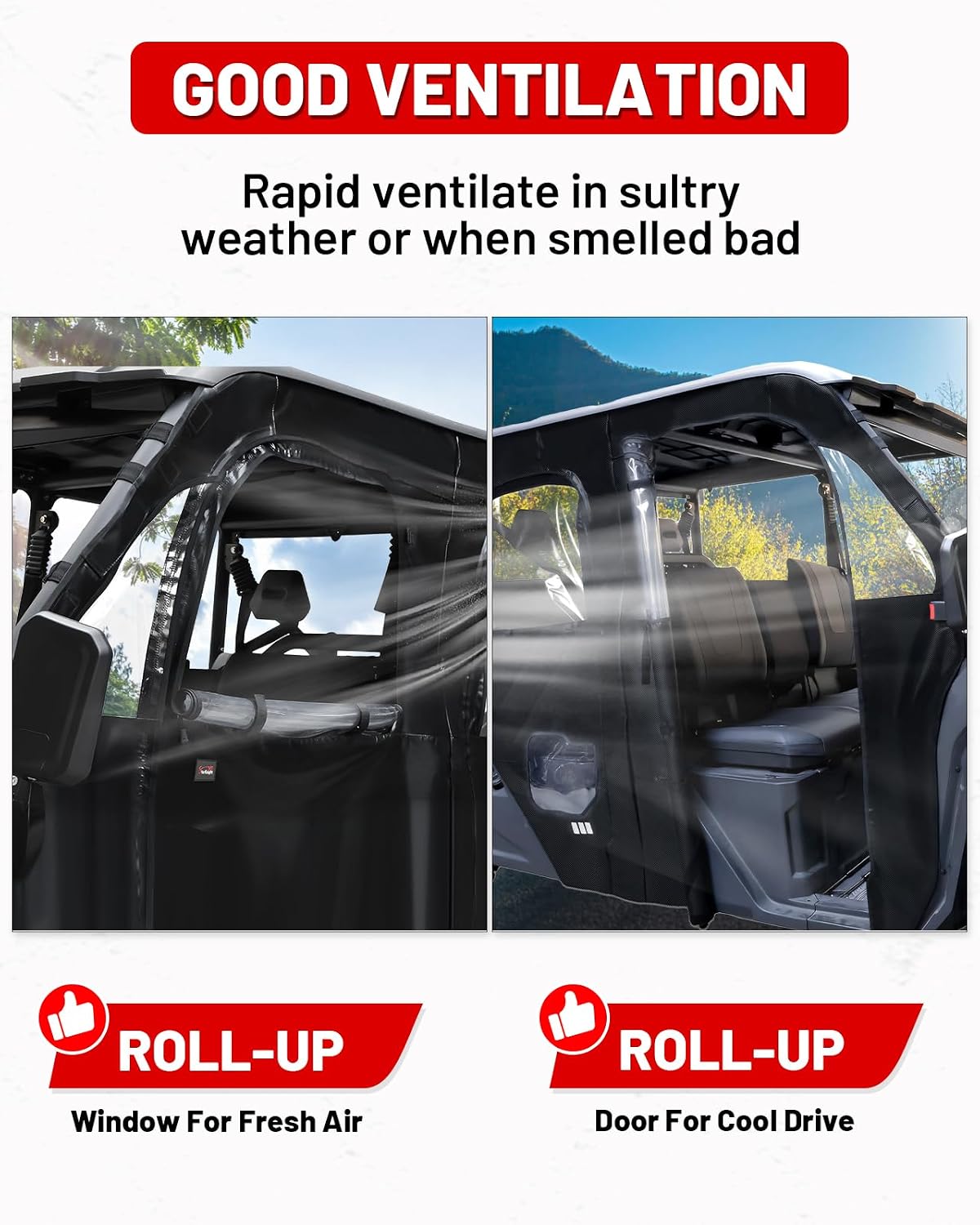 StarknightMT UTV Soft Door Compatible with CFMOTO UForce 1000 XL 2022-2026