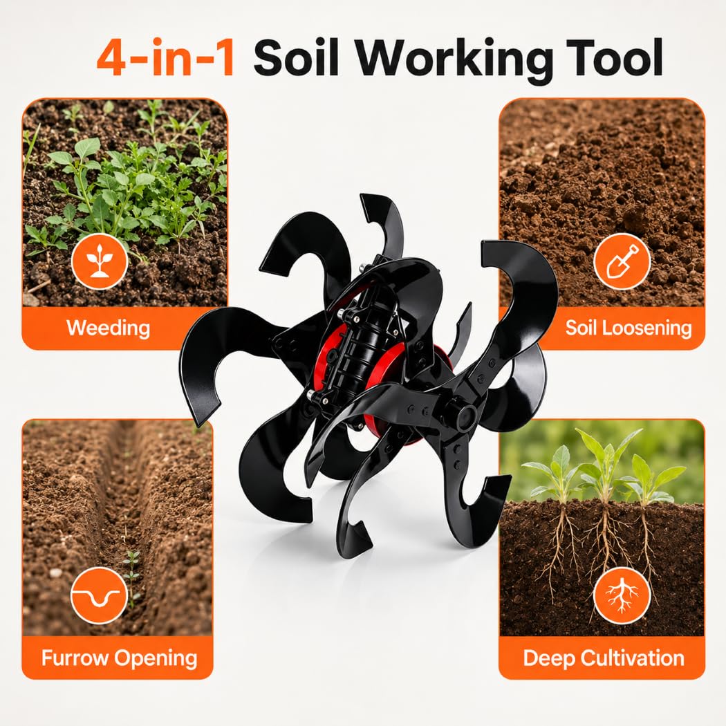 Cultivateur pour BRAST 5in1, Accessoire de binage et de désherbage