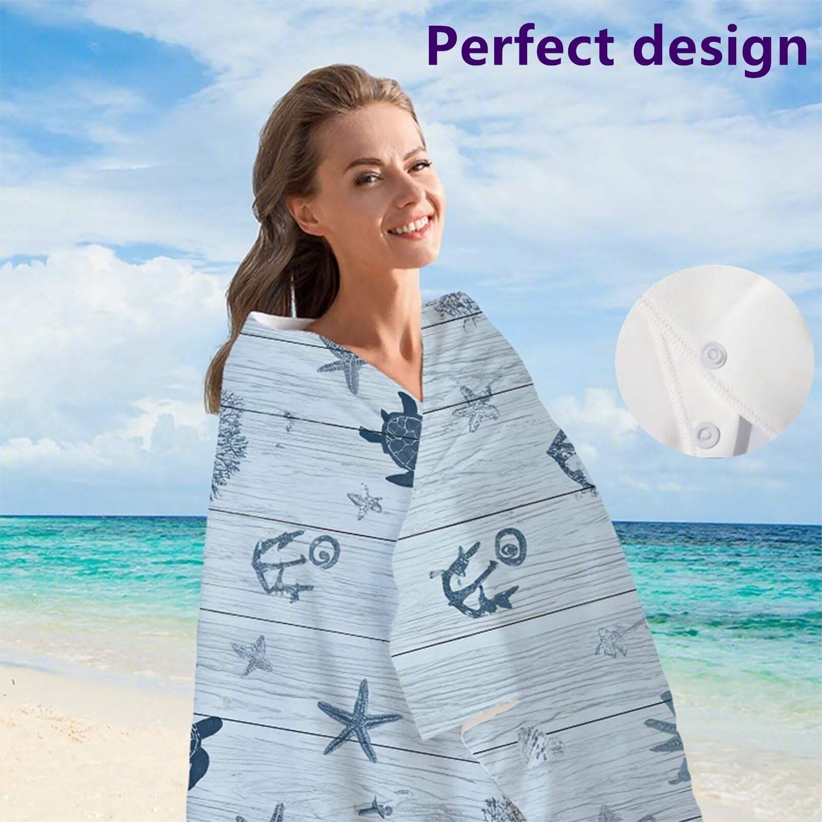 Telo Mare Grande 80x160 cm, Telo Mare Microfibra, 2 Set Asciugamano palestra Con Elastici, Stuoia Spiaggia Compatta, Leggero, Antisabbia, Asciugatura Rapida, per Spiaggia, Viaggi (Grigio Retrò) G1-645