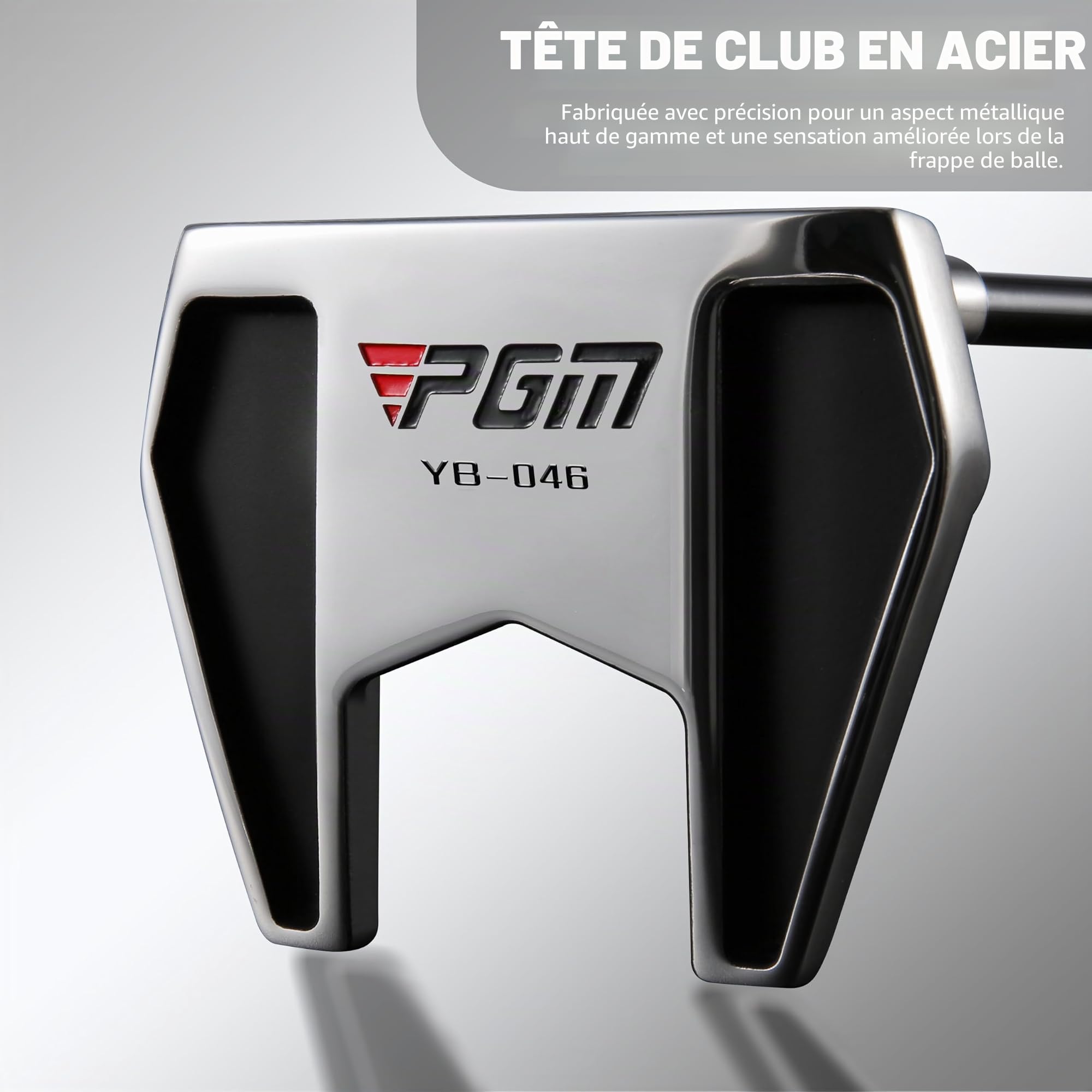 PGM Putter de golf sur pied – Club simple avec centre de gravité bas stable, haut pardon, avec aide à l'alignement