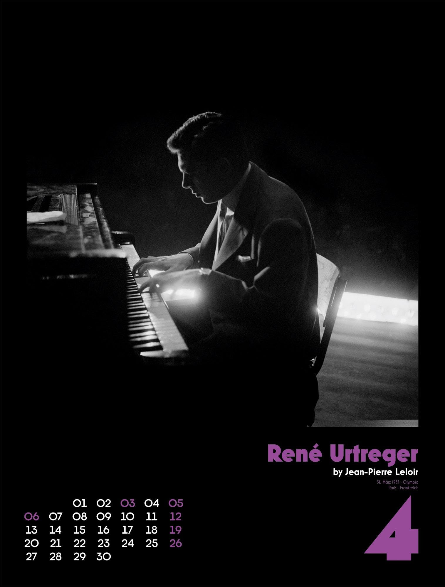 Jazz Kalender 2026 | Stilvoller Musik-Kalender im großen Hochformat (50x66 cm) | Schwarz-weiß-Fotos von Jean-Pierre Leloir für Musikfans