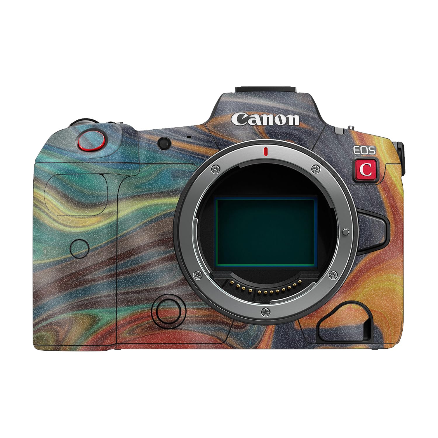 Glossy Glitter Camera Skin Compatible with Canon EOS R5C (2022) - Lava Water - Premium 3M Vinyl Protective Wrap Decal Cover - Easy to Apply | Crafted in the USA by MightySkins