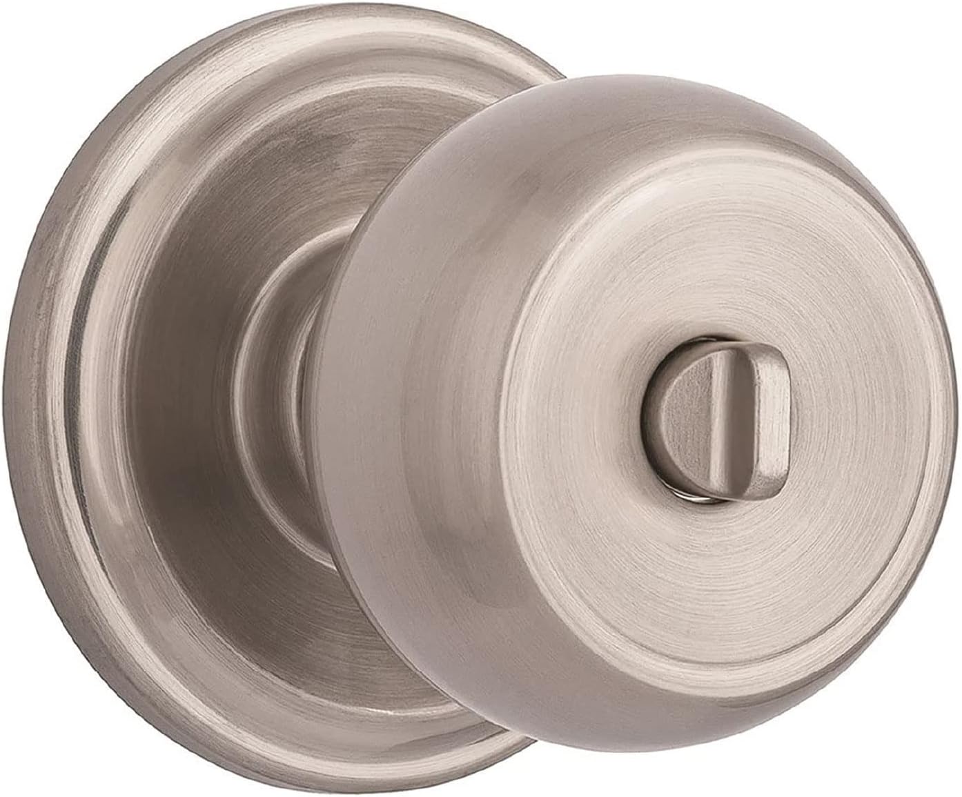 BRINKS Stafford Privacy Door Knob in Satin Nickel