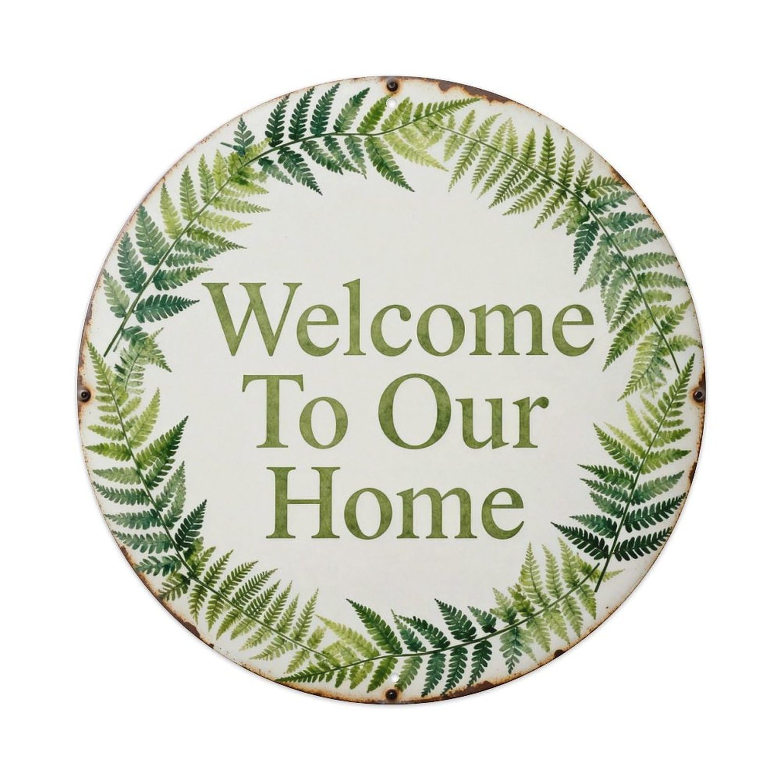 Welcome to Our Home Metal Tin Sign Plaque