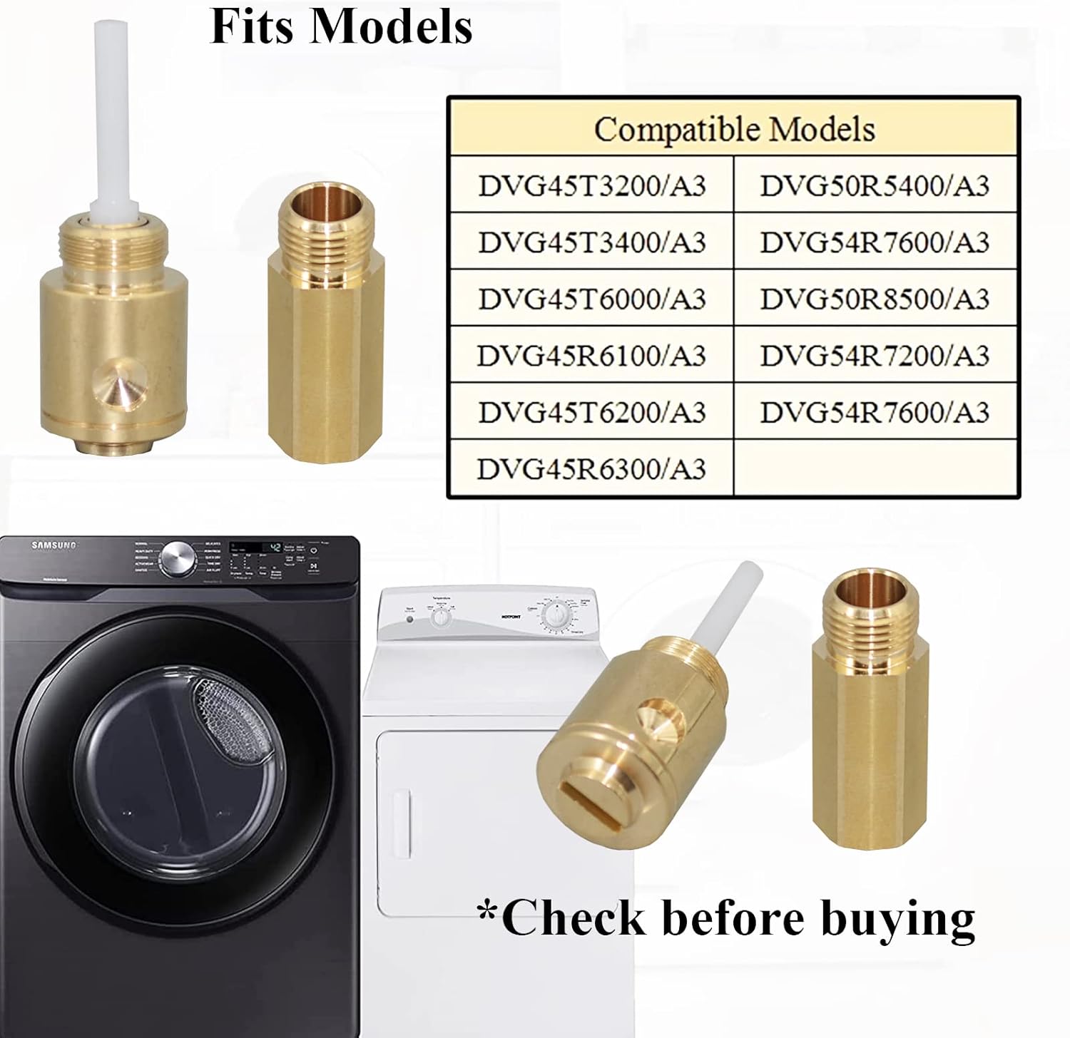 Kit de conversión LPKIT4XAA de 2 juegos para secadora, convierte gas