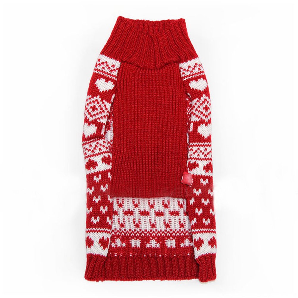 Tangpan Classic Red Snow Pro Pet Turtleneck Dog Sweater Puppy Kitten Cats Apparel Clothes (Small) - Image 2
