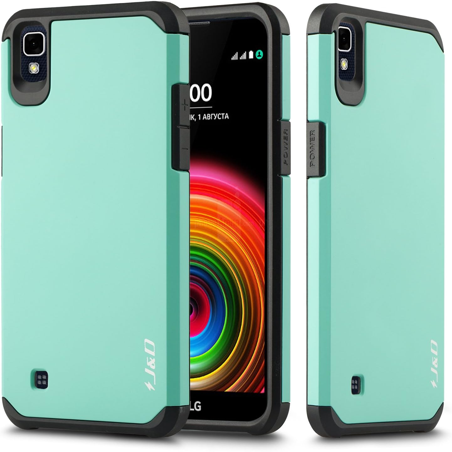 J&D Case Compatible for LG X Charge/LG X Power 2 / LG Fiesta 2 / LG Fiesta/LG V7 Case, Drop Protection Slim Cushion Shockproof Protective TPU Slim Case for LG X Charge Bumper Case, Black