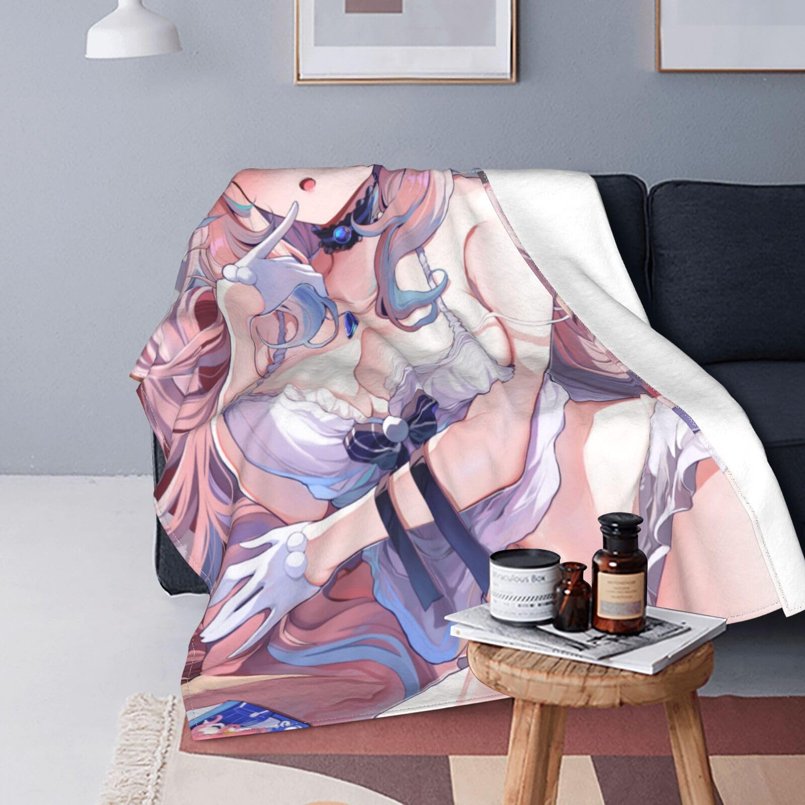 Amazon｜ブランケット 毛布 セクシー アニメ柄 原神 ココミ 白ニーソ