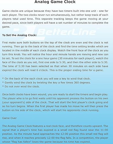 Miniatura 8 de Reloj de ajedrez analógico, no requiere pilas, reloj de ajedrez profesional con grandes esferas fáciles de leer - Diseño vintage - para torneo de