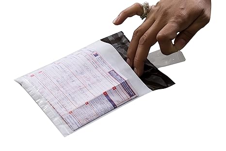Securement Packaging Solutions Plastic Polybags with Document Pouch, 6x8-Inches - Pack of 100