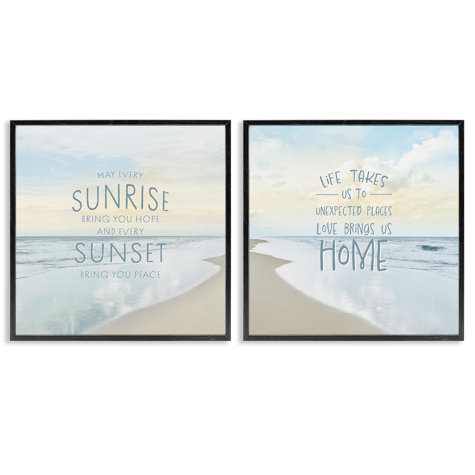 'Beautiful Beach Inspirations'| 2pc Framed Giclee Art Set 2