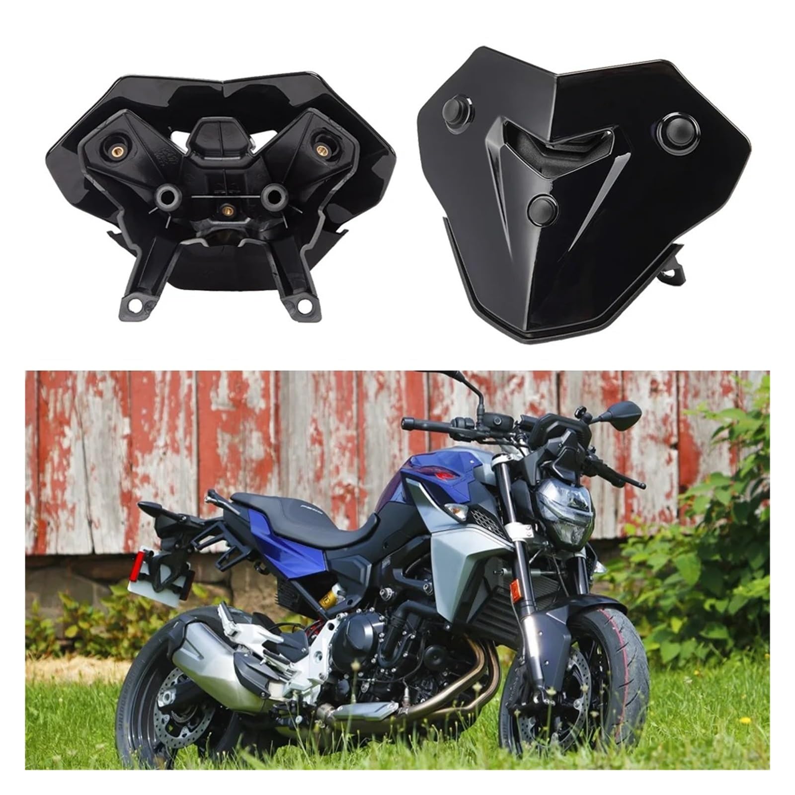 CUPOLINO Parabrezza Staffa Opzionale Sport Style Street Riding Deflettore Del Vento Parabrezza Moto Per BMW F900R 2020-2025 Parabrezza Spoiler(Black with Bracket)