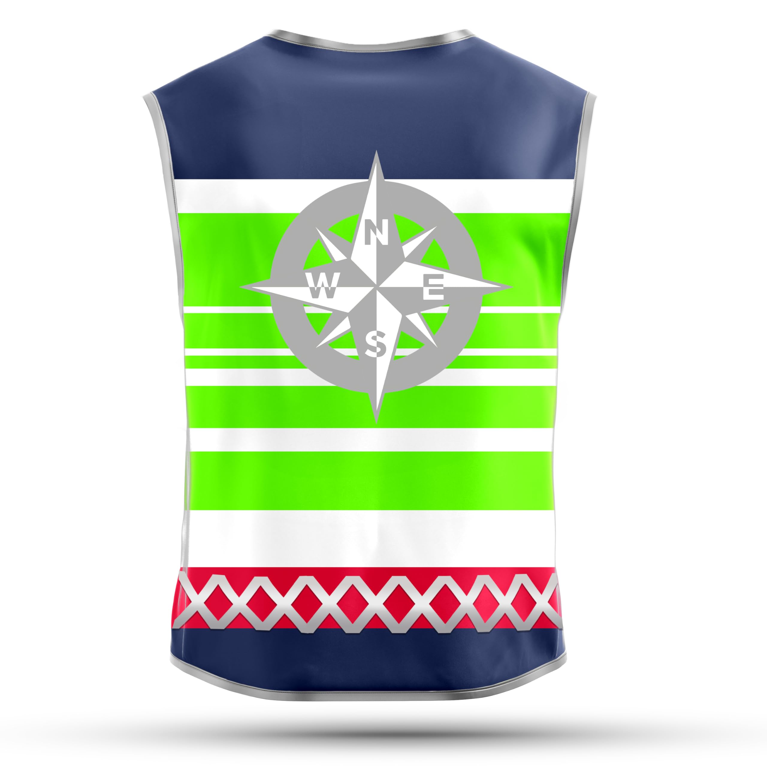 REEFLEXX Gilet da ciclismo da uomo, elegante gilet di sicurezza con colori/motivi accattivanti e forti riflettori, maggiore visibilità nel traffico.
