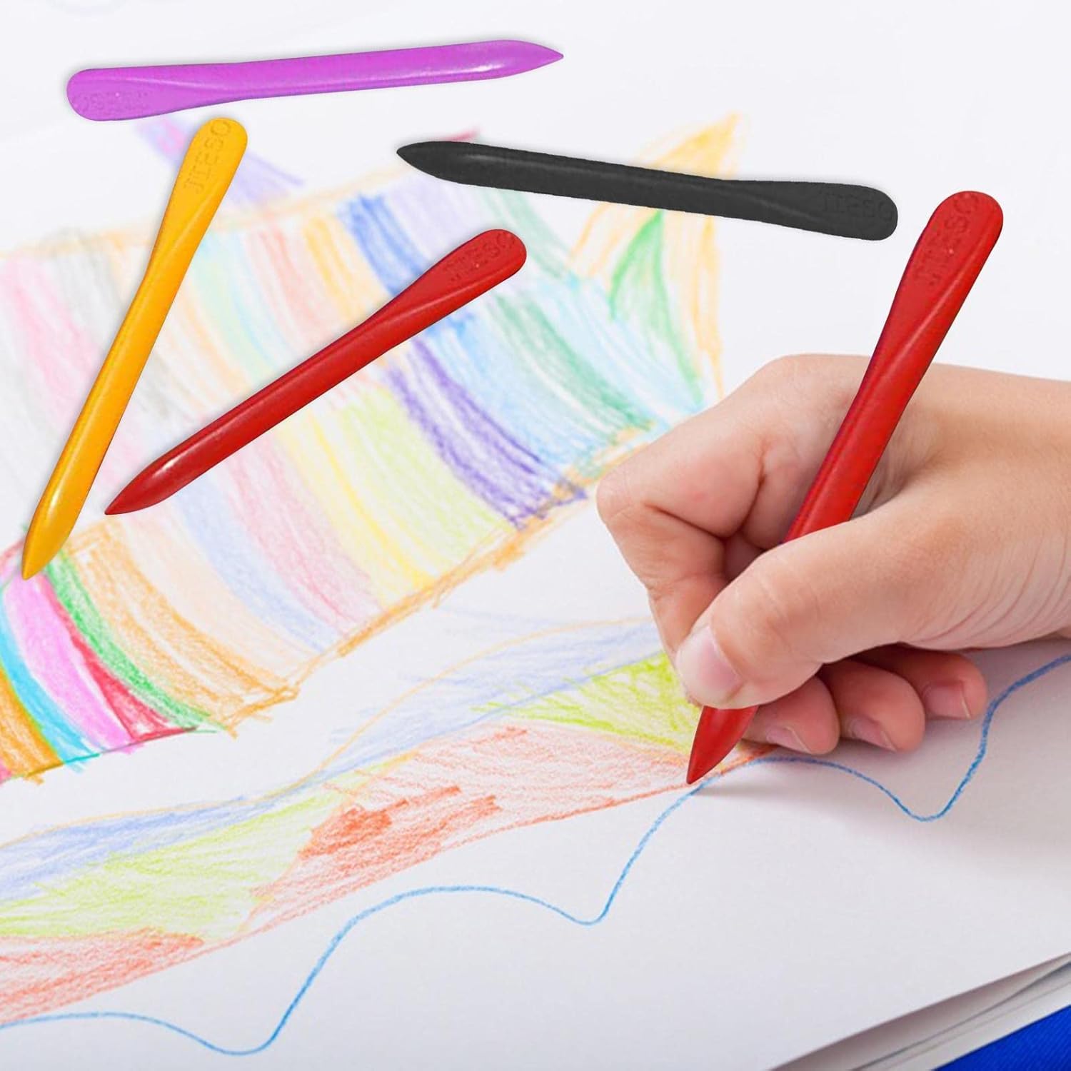 幼児用クレヨン, ホワイトボード教室用クレヨン, 赤ちゃんや子供に安全、塗り絵用品、クレヨンセット サプライズ クリスマス 塗り絵 子供向けギフト 子供の塗り絵 Rende