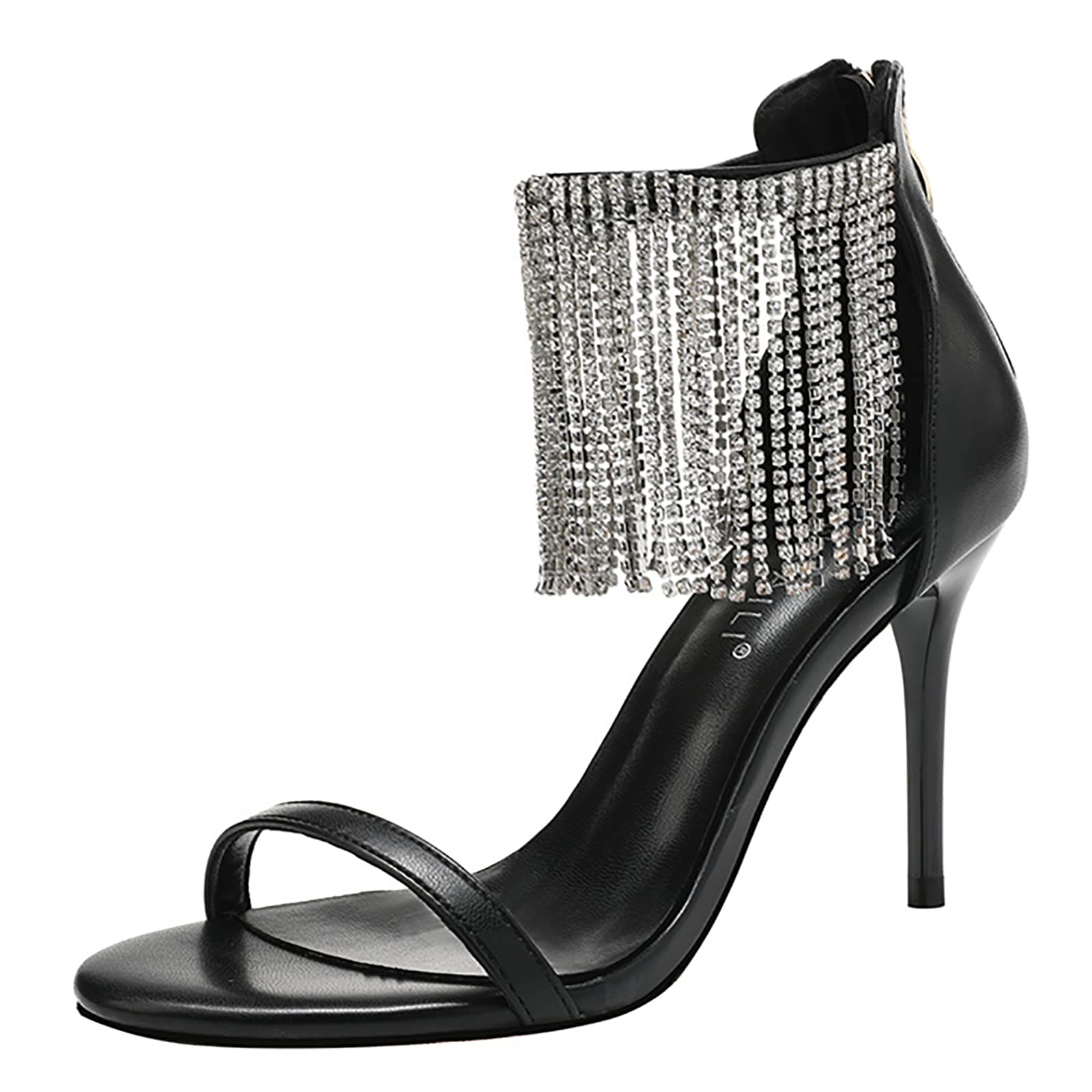 Escarpins franges strass de luxe avec talon stiletto - 8