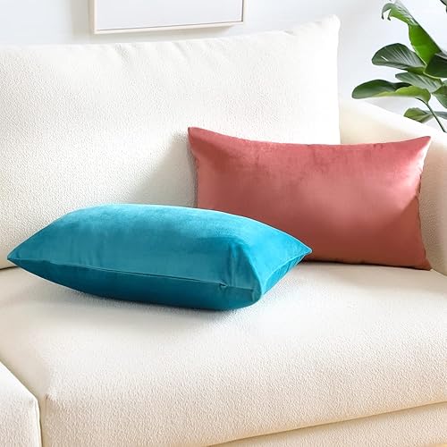 Miniatura 4 de Artscope Fundas de almohada cuadradas de terciopelo de lujo súper suaves, decorativas, fundas de cojín para sofá, dormitorio, decoración de