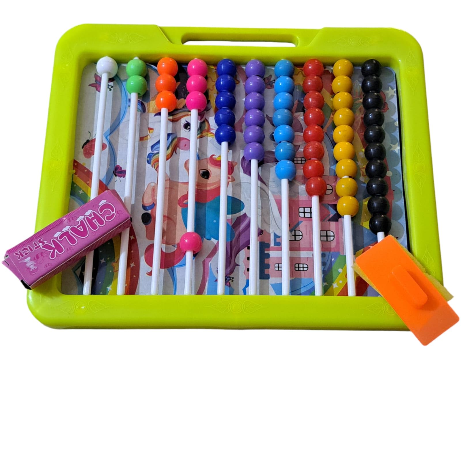 JNiL Game Phactory Educational Slate 2 in 1 with Duster to Scribble, Count & Learn with Fun for Kids (Yellow)