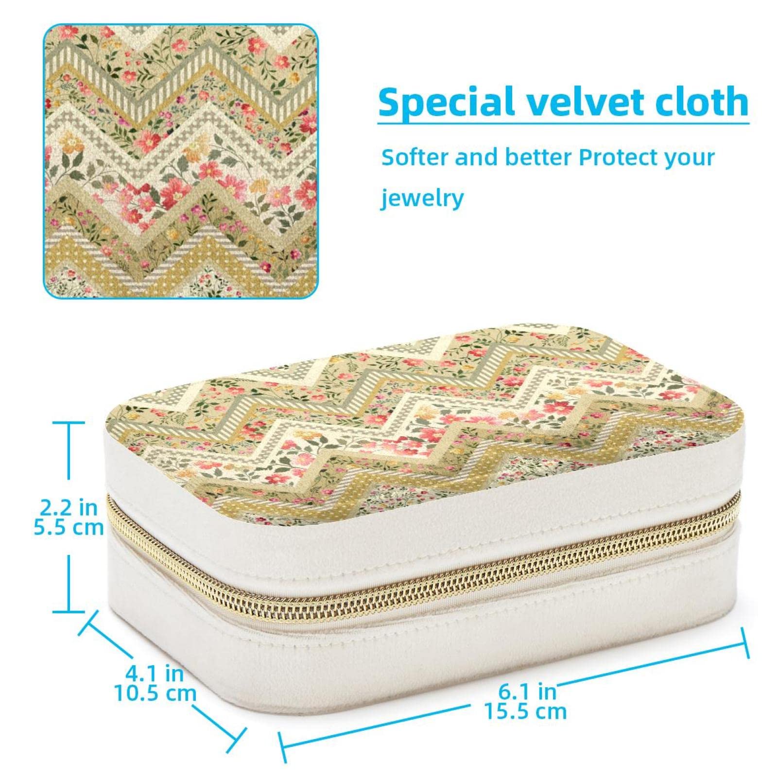 Jewelry Box Travel Jewelry Case,ethnic vintage indian floral