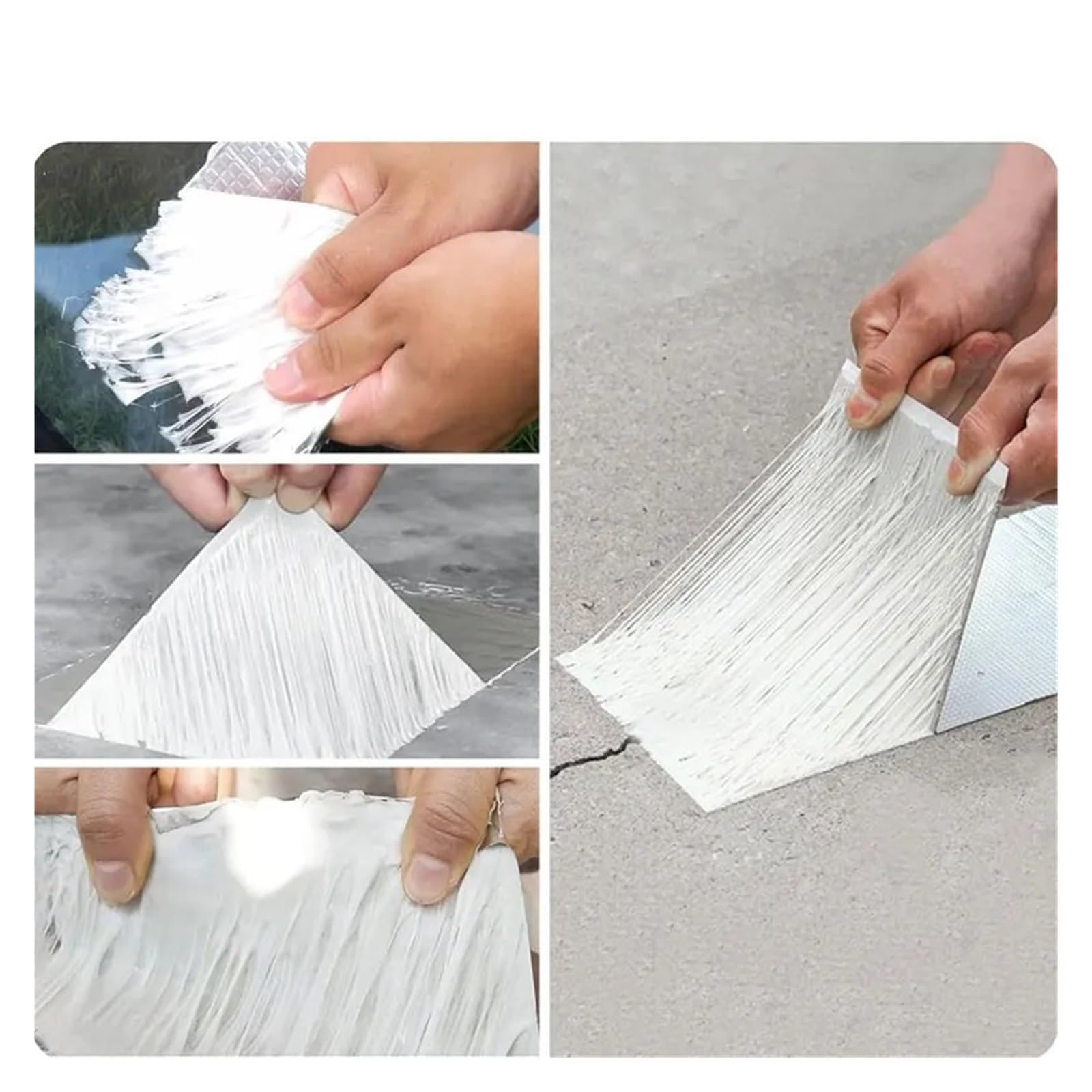 Taśma naprawcza namiotu z membraną folii butylowo-aluminiowej | Naprawa nieszczelności dachu markizy namiotowej w wielu rozmiarach: samoprzylepna folia aluminiowa butylowa