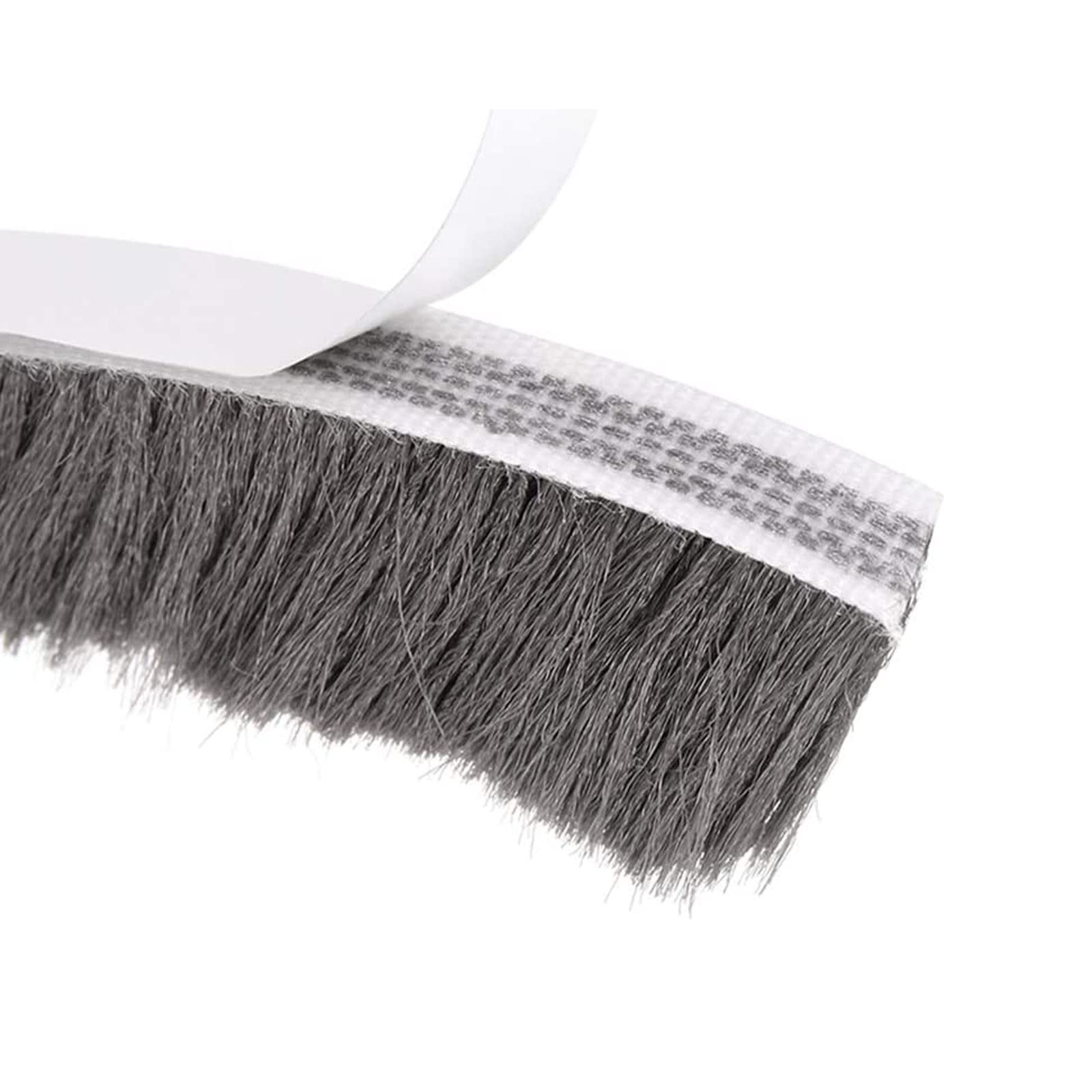 TA-VIGOR Brush Weather Stripping, Adhesive Felt Door Seal Strip Pile Weatherstrip Window Frame Brush Strip Draught Excluder 15m(L) x 9mm(W) x 23mm(T) Gray