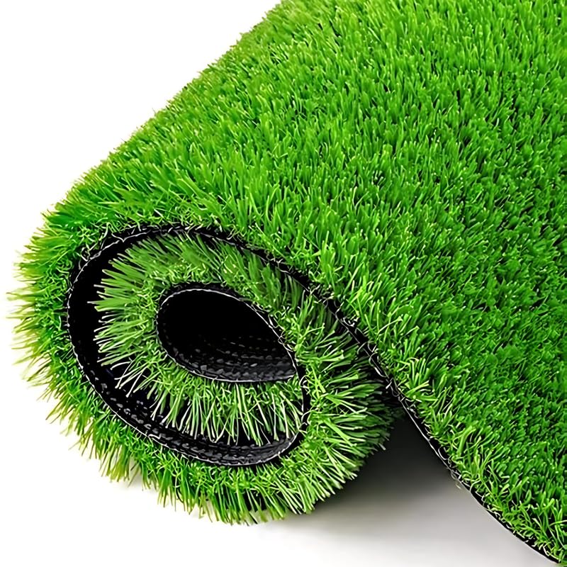 GRASSLAND Polyester Blend High Density Artificial Grass Carpet for Terrace, Roof, Garden with 4 Layers Protection Home Furnishing 60MM (Size-1.5x3 Feet)-image-44