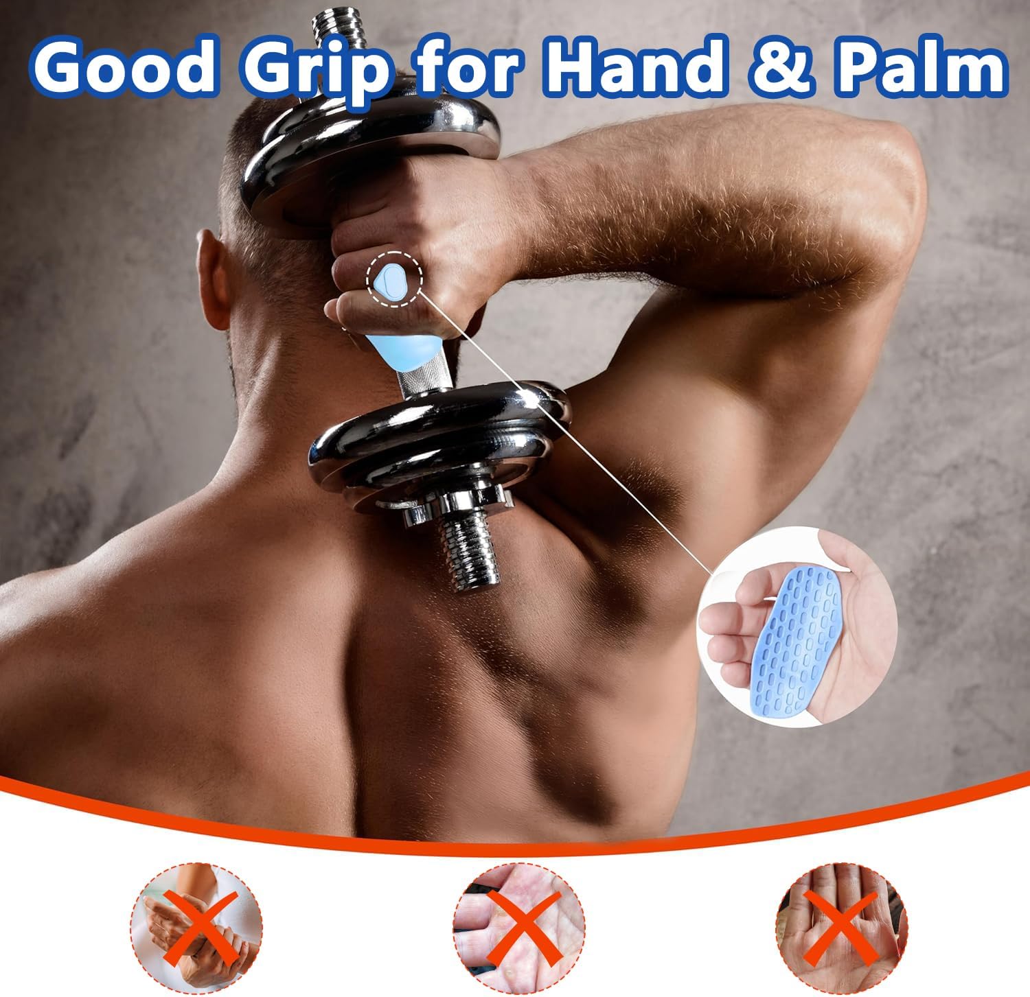 Silicone Gym Grips for Weight Lifting,Anti Slip Gym Workout Grip image 4