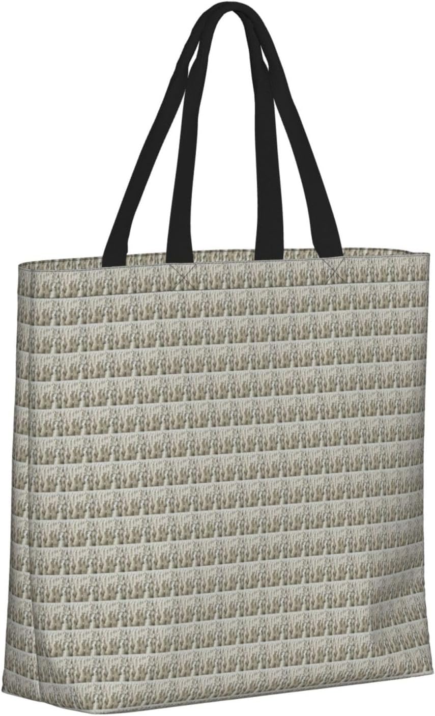 Cute Llama Print Eco-Friendly Tote Lightweight Grocery Bag Daily Commuting Travel Beach Gym Use