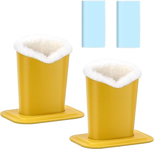 bvya 2 soportes para lentes de ojos, color dulce caramelo con forro de felpa para mesa, escritorio, mesita de noche 2 piezas #A,2 piezas #B,2 piezas