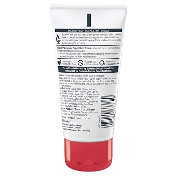 Eucerin Advanced Repair Hand Creme, Unscented, 2.7 Oz
