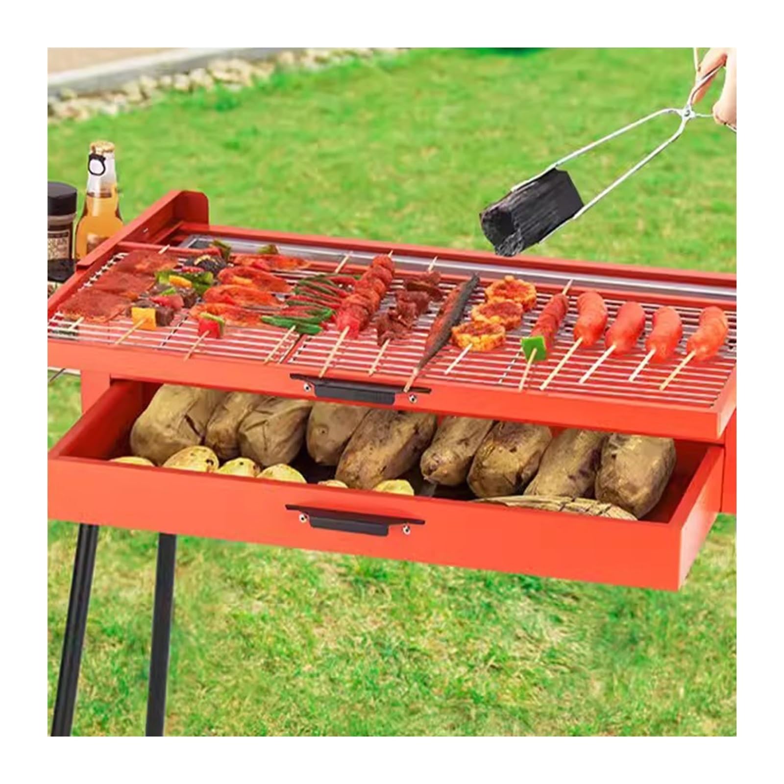 Griglia da Tavolo Fornello for Barbecue Pieghevole Portatile da Esterno for Domestico
