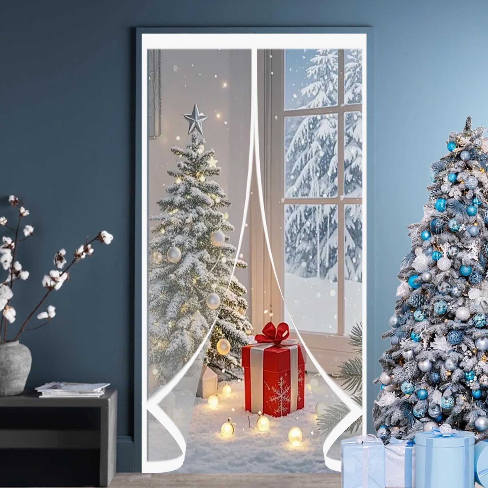 Xueqxue A Transparent Insulated Door Curtain 90 X 190 Cm Transparent, Cold Nd Noise Proof, Windproof Waterproof Uto Closing Windproof Door Screen Cover For Patios, Front Doors,
