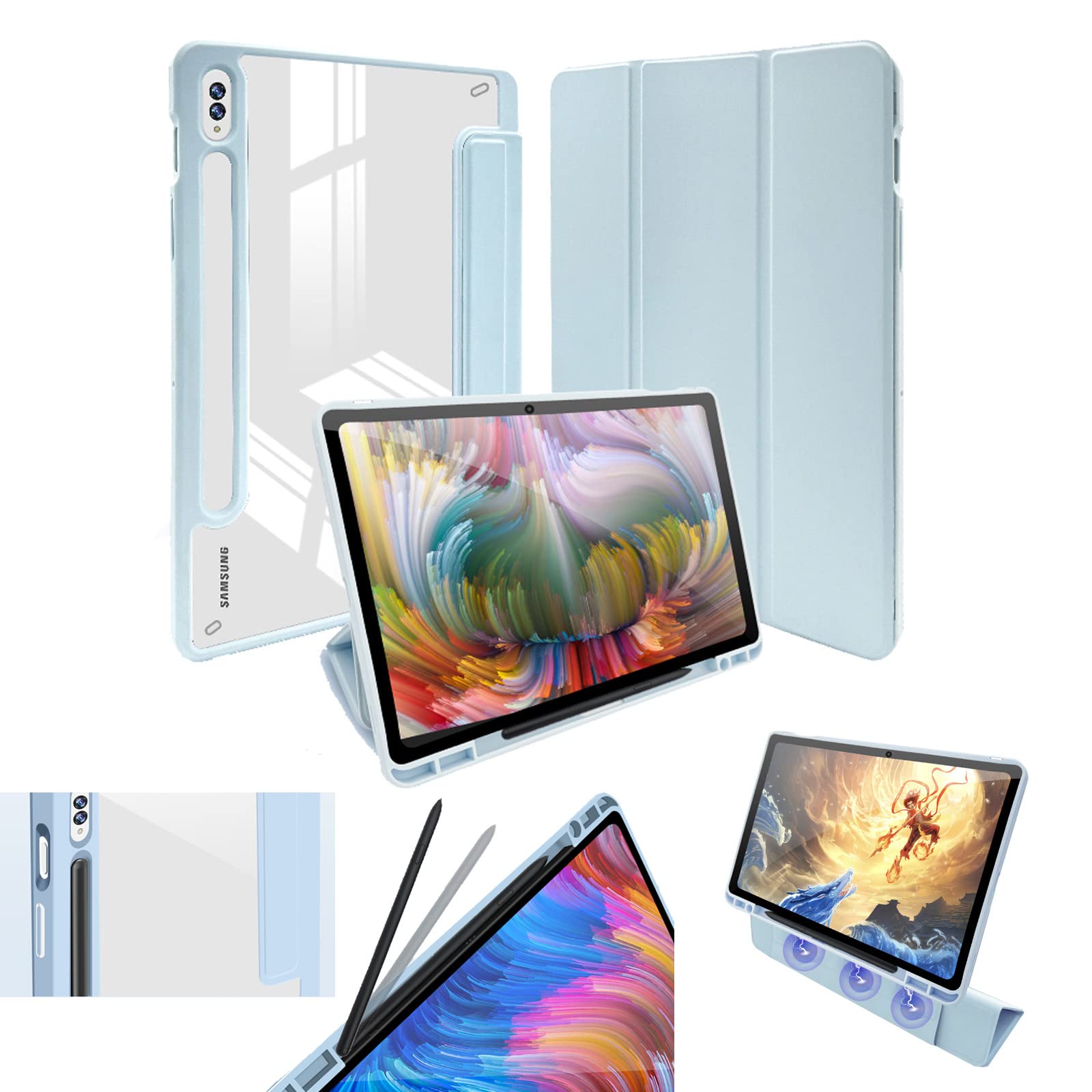 Amazon.co.jp: For Galaxy Tab S8 Ultra 2022磁気吸着式 分離ケース 