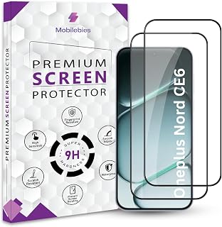 Mobilebies® Premium Tempered Glass Screen Protector Guard For Oneplus Nord CE6 5G (6.78 Inch, Pack of 2) | Edge to Edge Co... Price In India